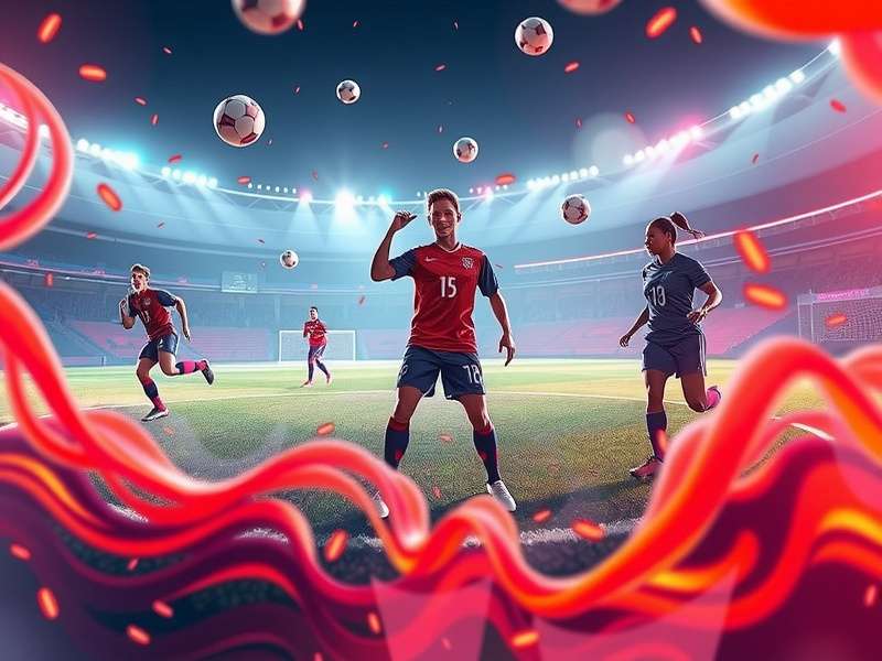 Concept art showing future features of NEROCA FC Legends including VR and women's football