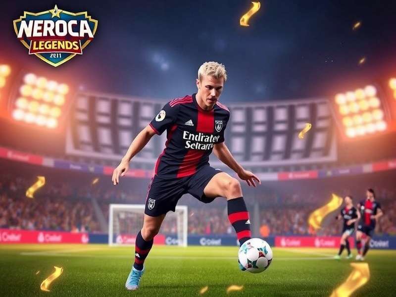 NEROCA FC Legends Hero Career Mode showing a player's journey from village to national team